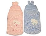 Baby Swaddle Bag with Hood - Dots Embossed