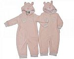 Baby Girls Onesie - Hooded All in One - Bunny Hops