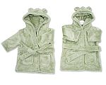Baby Hooded Bathrobe - Sage Green