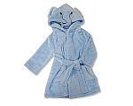 Baby Hooded Bathrobe - Elephant - Sky