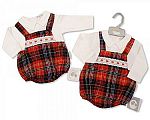 Wholesale Tartan 1 Piece Lace Dungaree Set