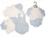 Baby Boys 3 pcs Dungaree Set with Hat