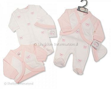 Baby Girls 2 pcs Set with Hat - Butterflies - Wholesale