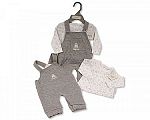 Baby Boys 2 pcs Dungaree Set - Baby Bear