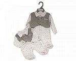 Baby Boys All in One with Faux Jacket and Bow Tie - Baby Bear