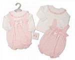 Baby Girls Romper Set with Lace and Bow