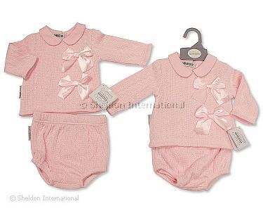 Baby Girls 2 pcs Set with Bows - Wholesale