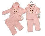 Baby Girls Long 2 Pieces Set with Hood