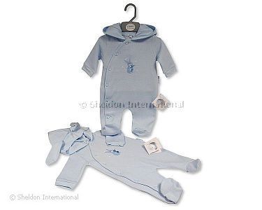 Baby Boys All in One with Hood - Bunny - Wholesale