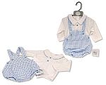 Baby Boys Short Dungaree 2 Pieces Set