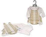 Baby Girls 2 pcs Short Dungaree Set with Lace