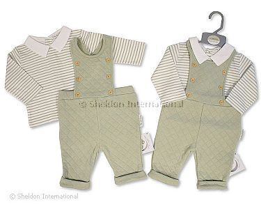 Baby Boys 2 pcs Dungaree Set - Wholesale