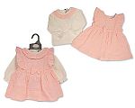 Baby Girls 2 pcs Dress Set with Bow - Pink
