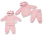 Baby Girls Jacket and Pants Set with Ears