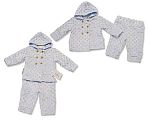 Baby Boys Hooded 2 pcs Set with Buttons