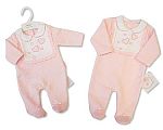 Baby Girls All-In-One with Bib - Hearts