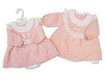 Baby Girls Dress with Lace and Bow - Flowers
