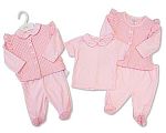 Wholesale Girls Jacquard 3 pcs Set with Bows