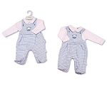 Wholesale Boys 2 pcs Dungaree Set with Closed Feet - Giraffe