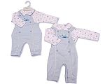 Wholesale Boys 2 pcs Dungaree Set - Car and Teddy
