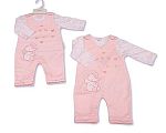 Wholesale Girls 2 pcs Dungaree Set - Elephant