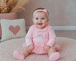 Wholesale Girls 2 pcs Skirt Set with Diamante Applique and Bow