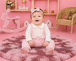 Wholesale Girls 2 pcs Dungaree Set with Lace Applique