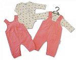 Baby Girls 2 pcs Dungaree - Petal