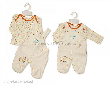 Baby Dungaree Set with Feet - Wholesale