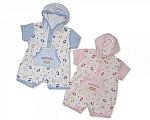 Baby Romper with Hood - Elephants