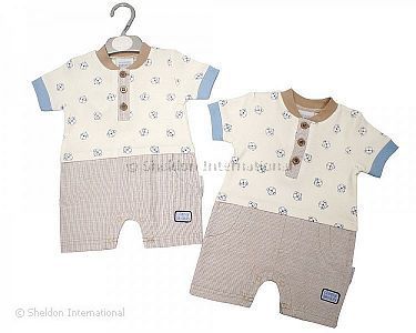 Baby Boys Cotton All in One - Cheeky Monkey - Wholesale