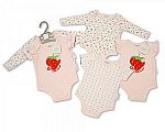 Baby Girls 3 Pack Body Suit - Strawberry