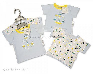 Baby Boys 2-Pack T-Shirt - Boat - Wholesale