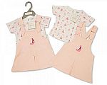 Baby Girls Dungaree Dress Set - Little Sailor