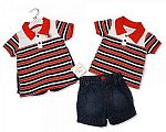 Baby Boys 2 pcs Denim Shorts Set - Sailing