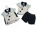 Wholesale Boys 2 pcs Cotton Shorts Set - Dino