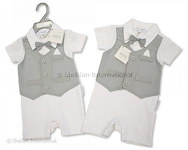 Baby Boys One Piece Cotton Romper - Smart - Wholesale