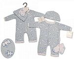 Baby Boys All-In-One with Hat and Socks - Elephant/ Giraffe