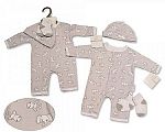 Baby All-In-One with Hat and Socks - Elephant/ Giraffe