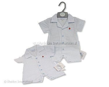 Baby Boys Striped Short Romper - Wholesale