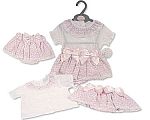 Wholesale Girls Skirt Set with Bows and Lace - Purple - 0-12 Months