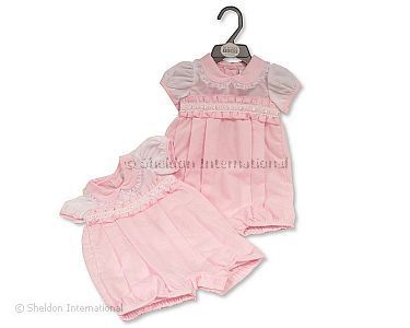 Baby Girls Romper with Lace - Wholesale