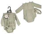 Wholesale Girls Long-Sleeved Bodyvest with Buttons and Headband