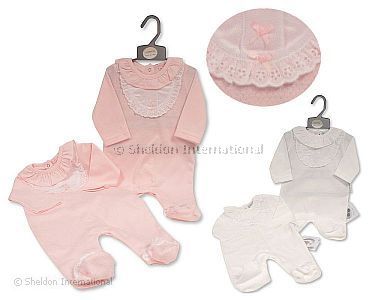 Baby All in One with Lace and Bow - Wholesale