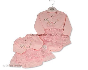 Baby Girls Lace Tutu Long Sleeved Bodyvest - Wholesale