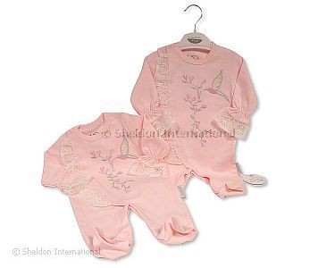 Baby Girls All in One with Lace and Embroidery - Wholesale