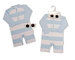 Baby Boys Zip Up Swimsuit with Sunglasses - Sky