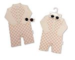 Baby Boys Zip Up Swimsuit with Sunglasses - Sand