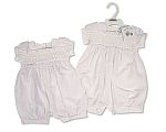 Wholesale Girls Romper with Smocking and Bows