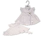 Baby Dress with Embroidery and Lace